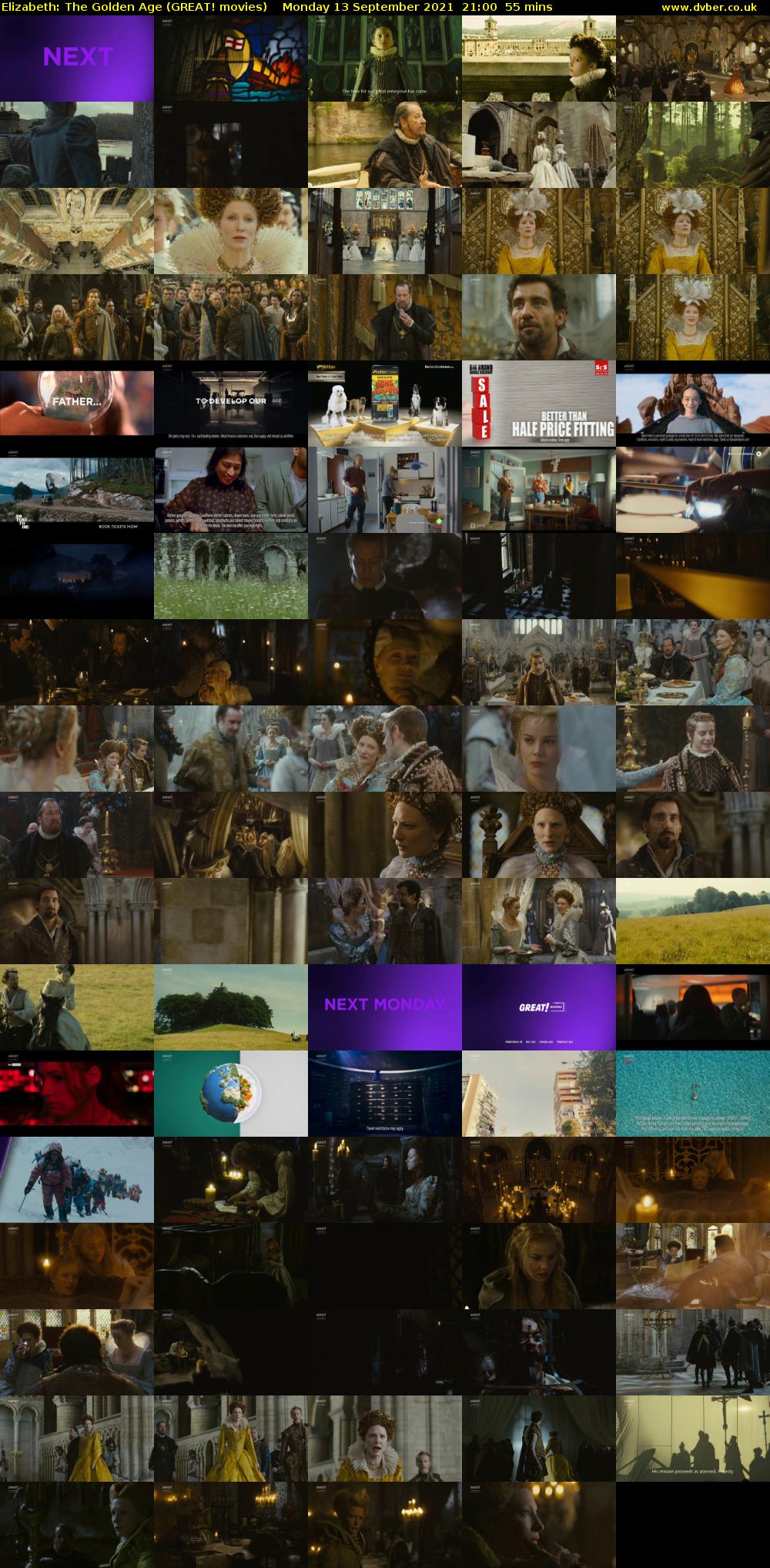 Elizabeth: The Golden Age (GREAT! movies) Monday 13 September 2021 21:00 - 21:55