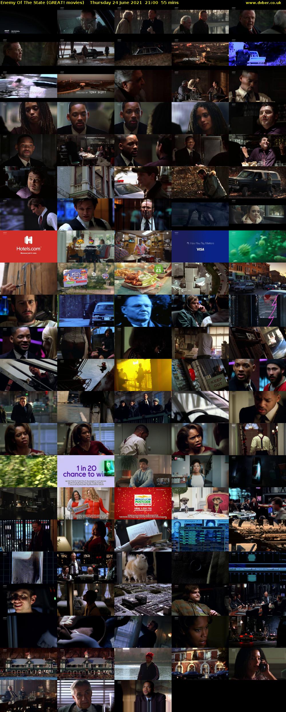 Enemy Of The State (GREAT! movies) Thursday 24 June 2021 21:00 - 21:55