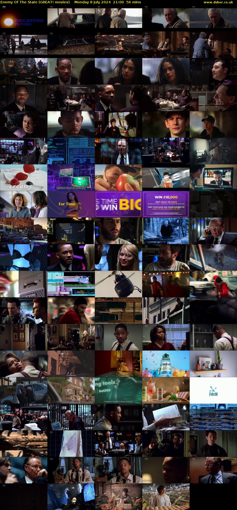 Enemy Of The State (GREAT! movies) Monday 8 July 2024 21:00 - 21:56