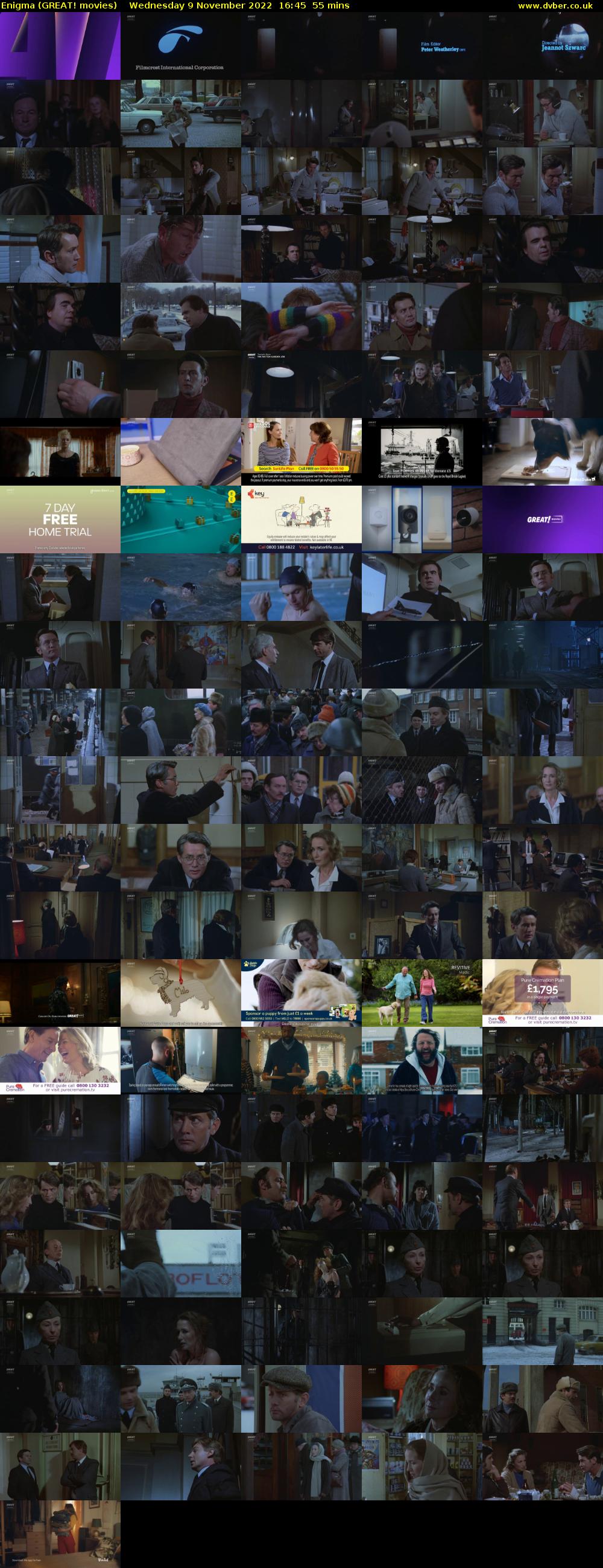 Enigma (GREAT! movies) Wednesday 9 November 2022 16:45 - 17:40