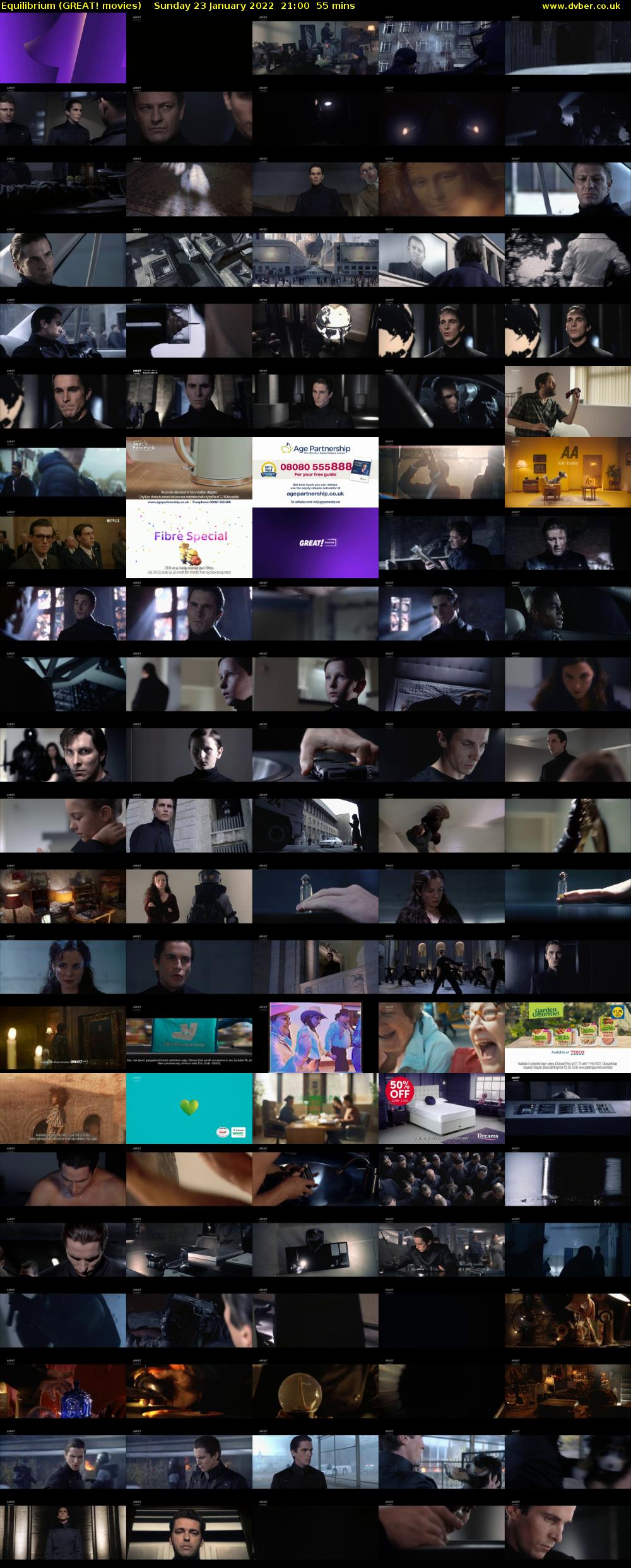 Equilibrium (GREAT! movies) Sunday 23 January 2022 21:00 - 21:55