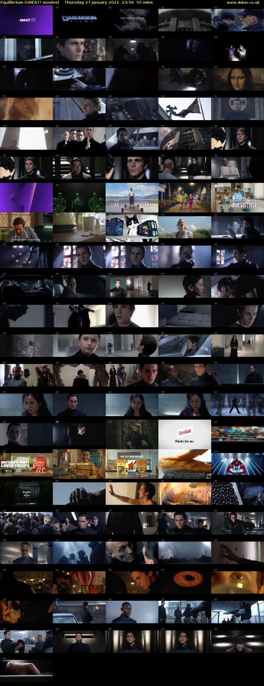 Equilibrium (GREAT! movies) Thursday 27 January 2022 23:50 - 00:45