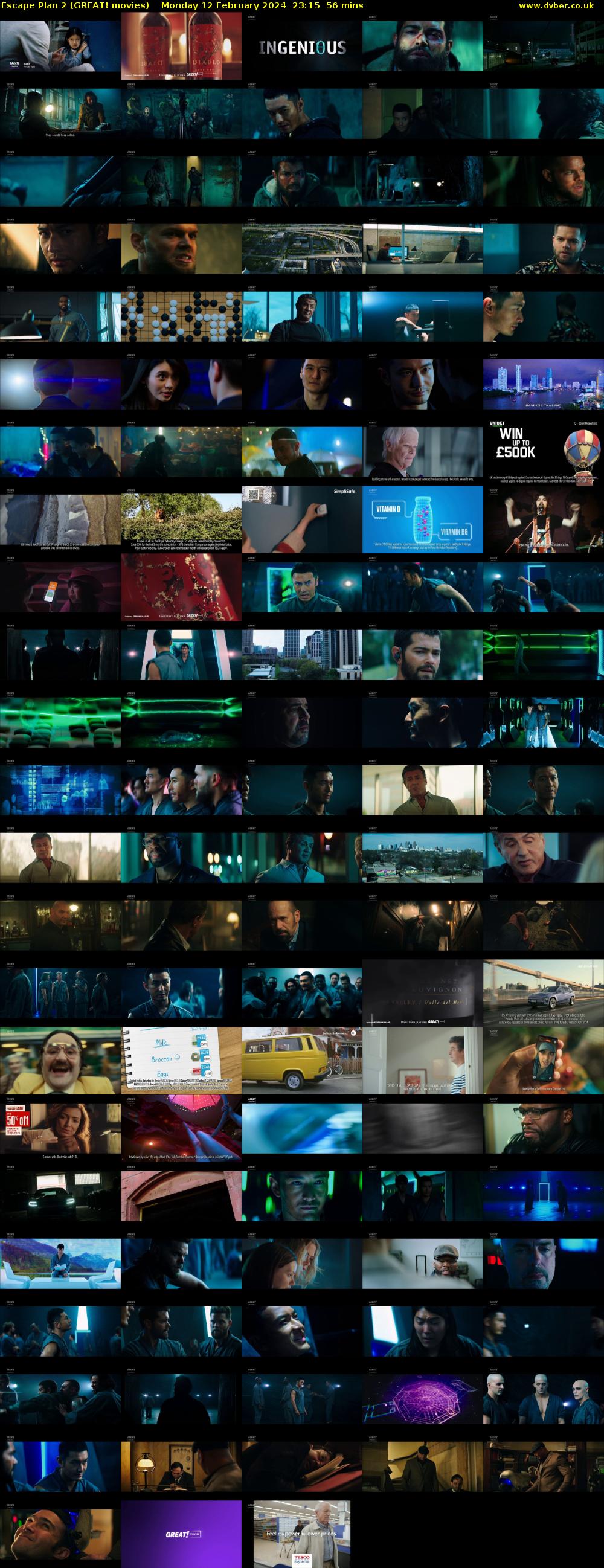 Escape Plan 2 (GREAT! movies) Monday 12 February 2024 23:15 - 00:11