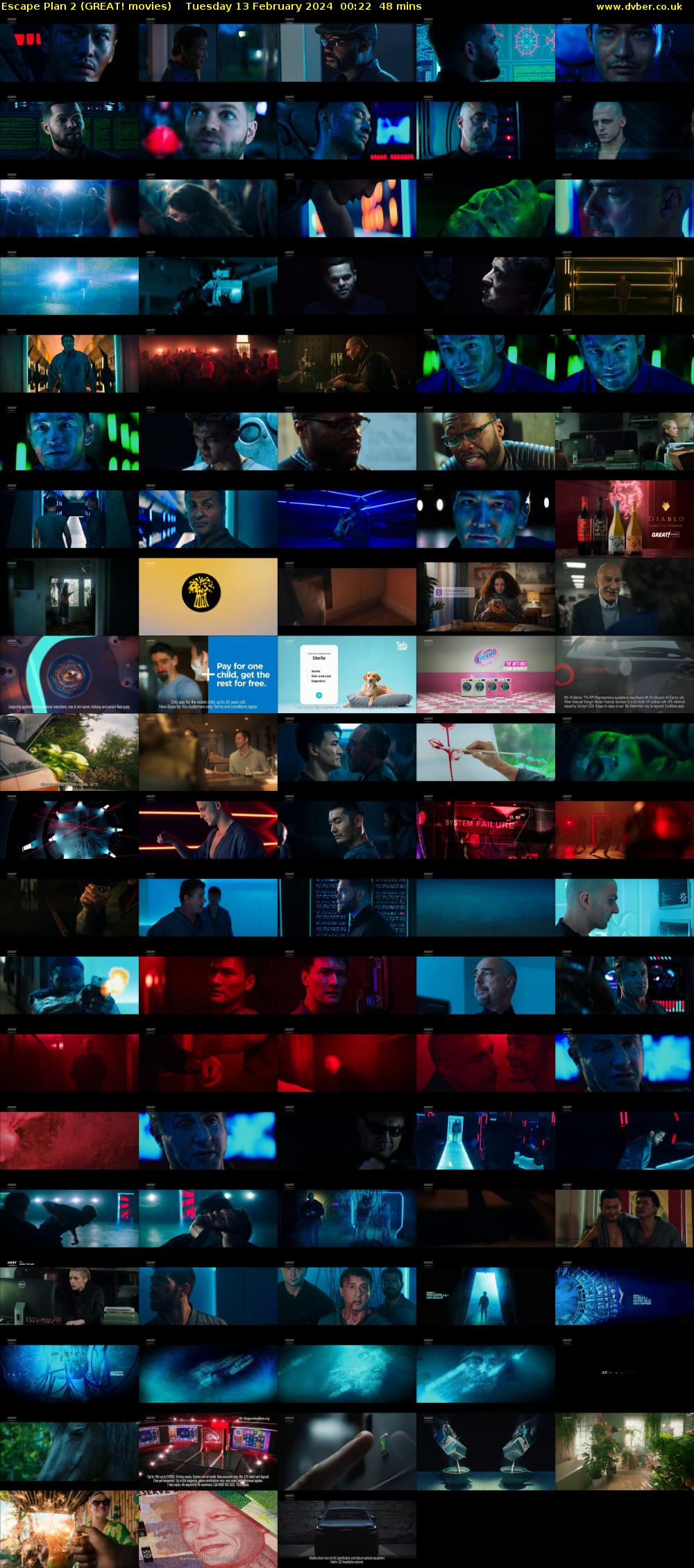 Escape Plan 2 (GREAT! movies) Tuesday 13 February 2024 00:22 - 01:10