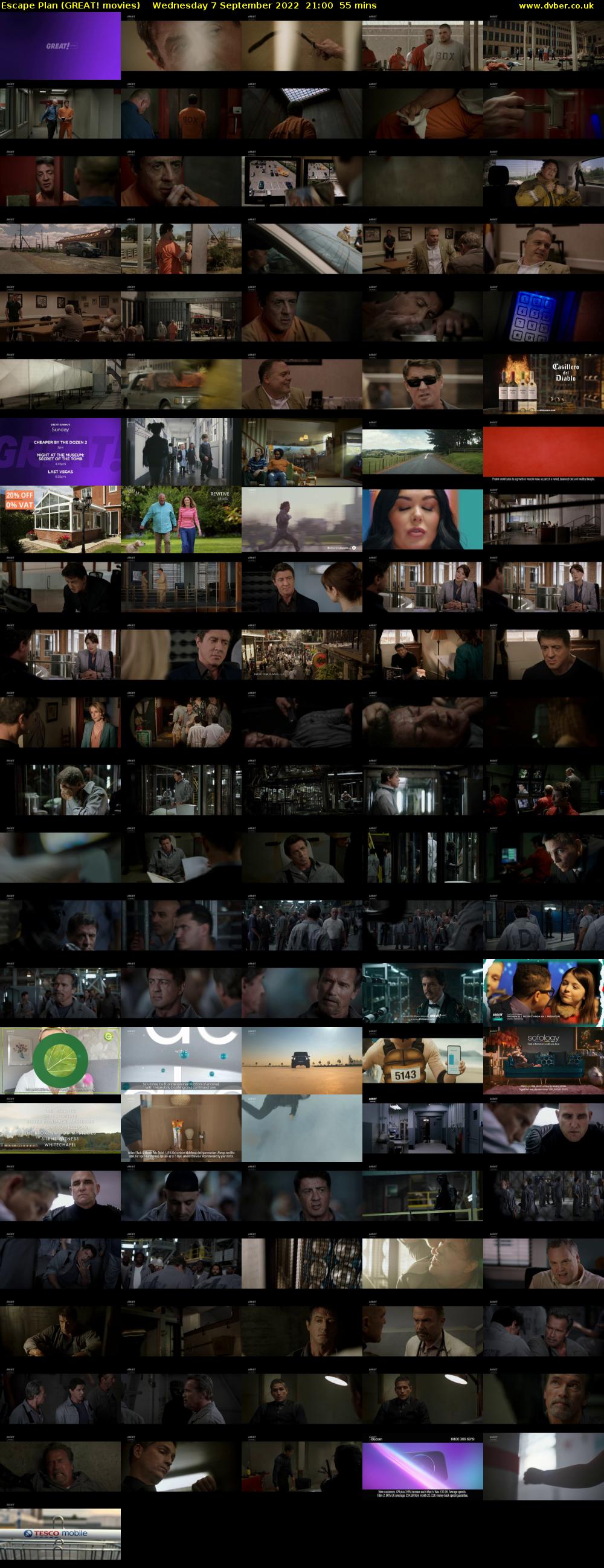 Escape Plan (GREAT! movies) Wednesday 7 September 2022 21:00 - 21:55