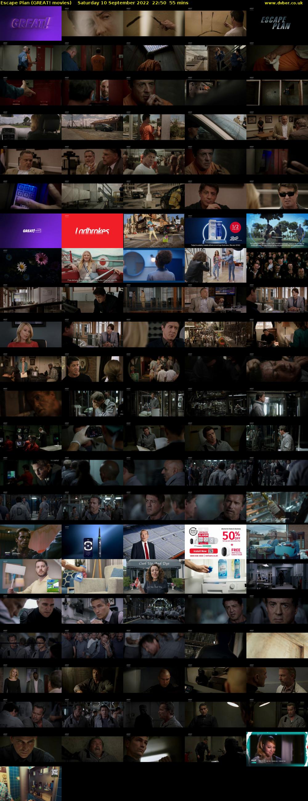 Escape Plan (GREAT! movies) Saturday 10 September 2022 22:50 - 23:45