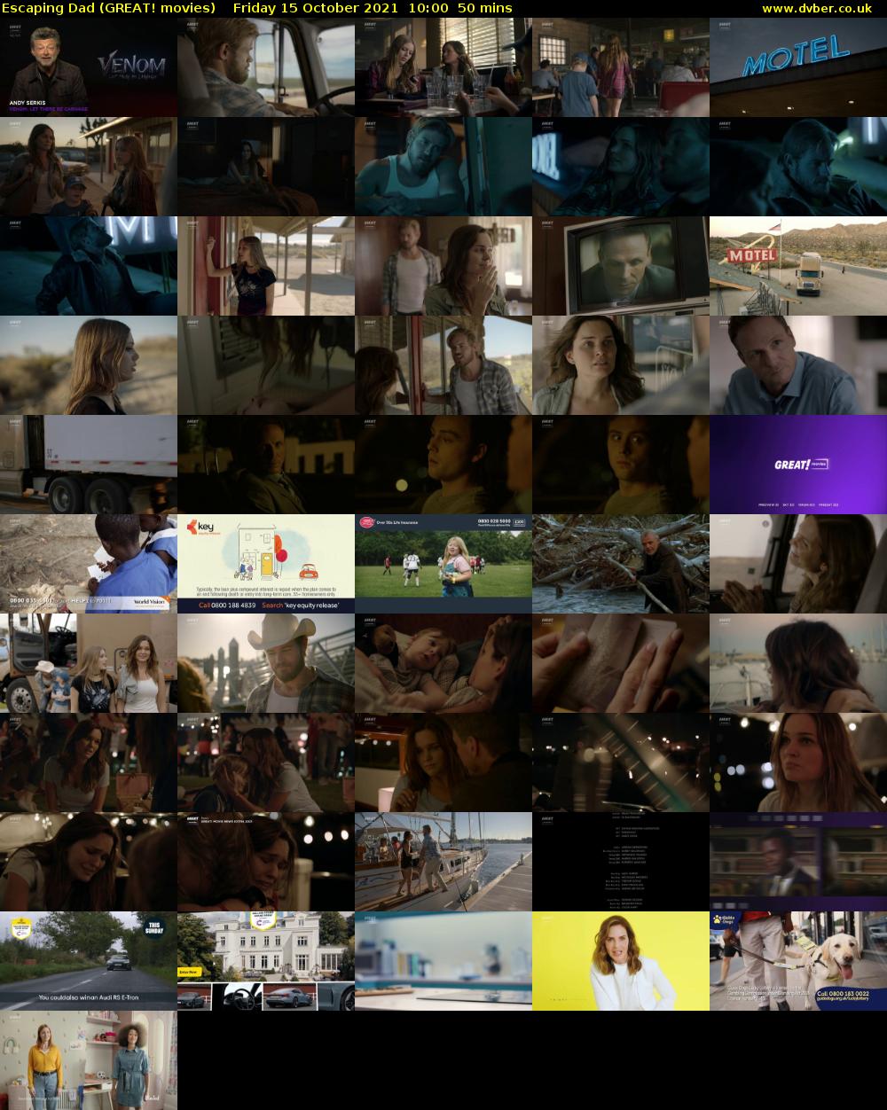 Escaping Dad (GREAT! movies) Friday 15 October 2021 10:00 - 10:50