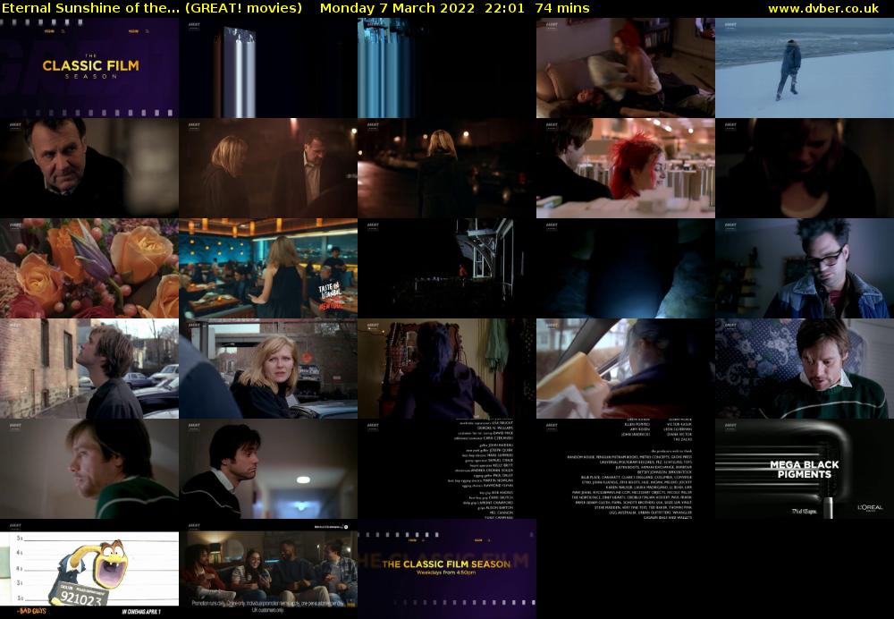 Eternal Sunshine of the... (GREAT! movies) Monday 7 March 2022 22:01 - 23:15