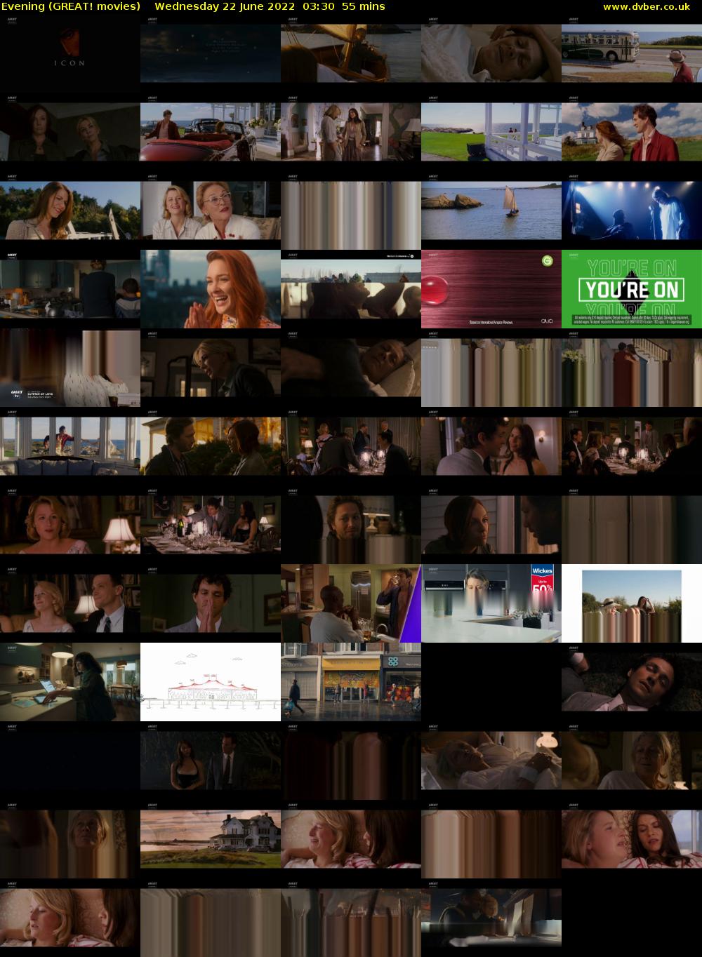 Evening (GREAT! movies) Wednesday 22 June 2022 03:30 - 04:25