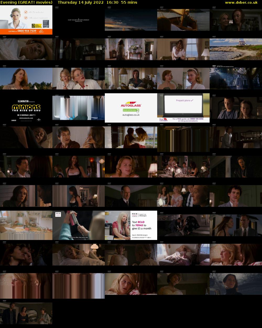 Evening (GREAT! movies) Thursday 14 July 2022 16:30 - 17:25