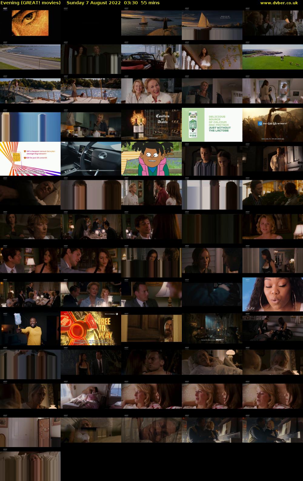 Evening (GREAT! movies) Sunday 7 August 2022 03:30 - 04:25