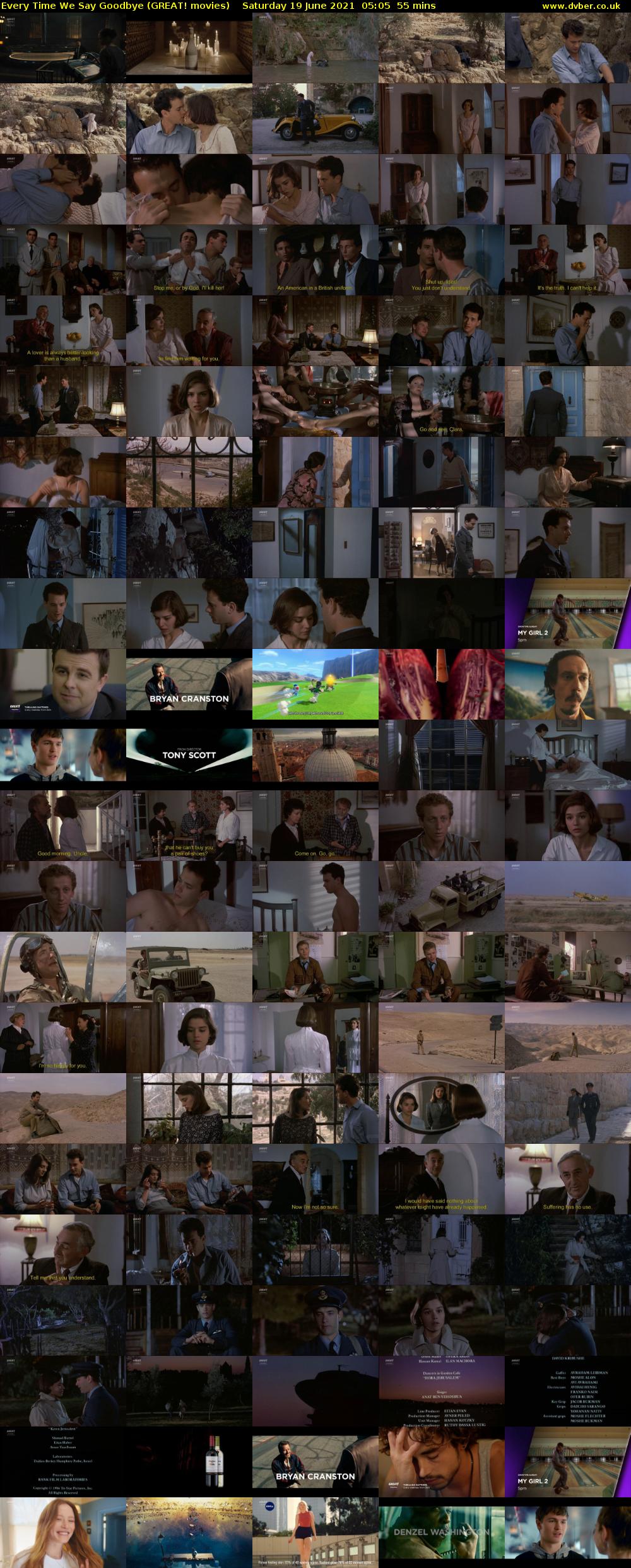 Every Time We Say Goodbye (GREAT! movies) Saturday 19 June 2021 05:05 - 06:00