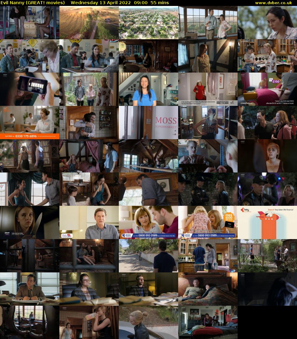Evil Nanny (GREAT! movies) Wednesday 13 April 2022 09:00 - 09:55