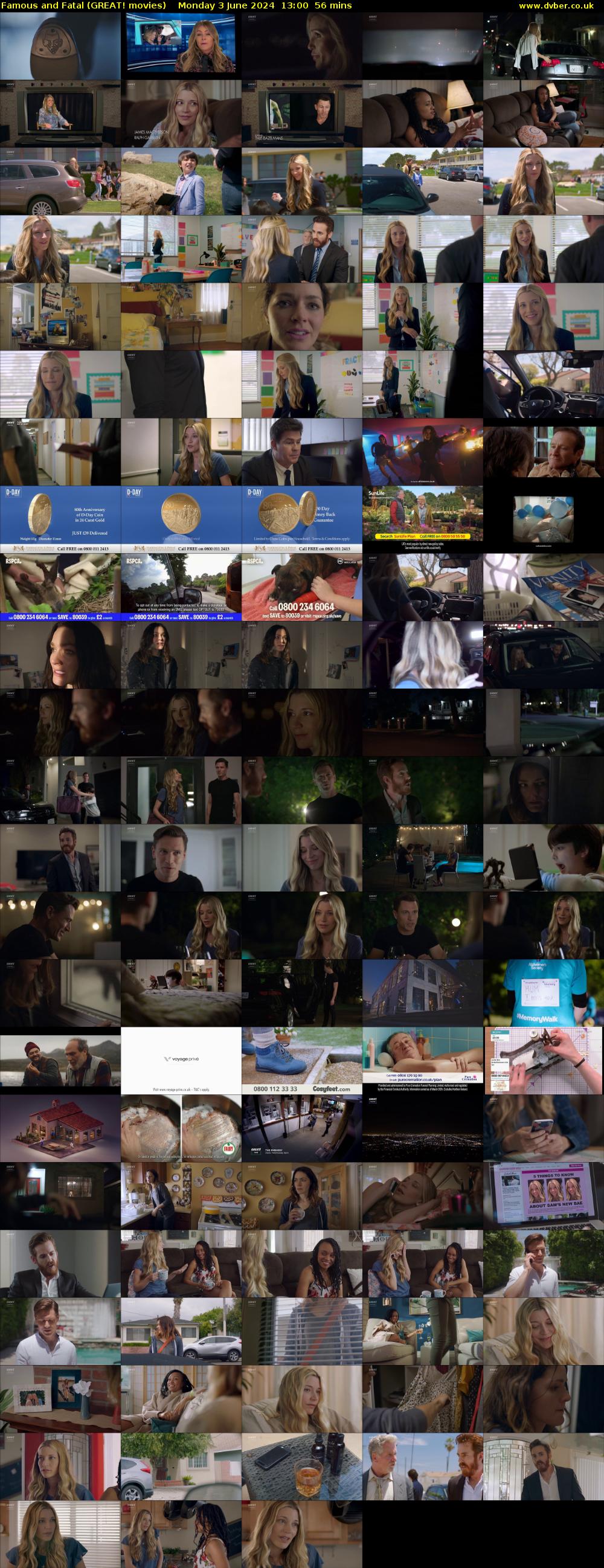 Famous And Fatal (GREAT! movies) Monday 3 June 2024 13:00 - 13:56