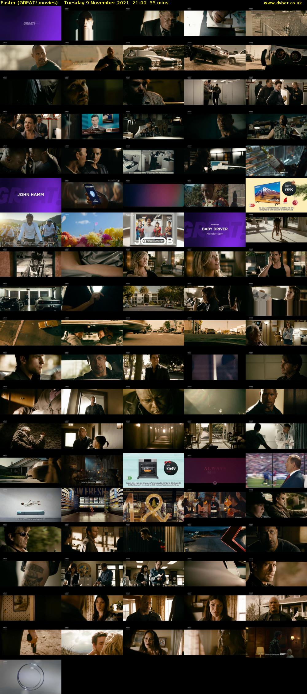 Faster (GREAT! movies) Tuesday 9 November 2021 21:00 - 21:55