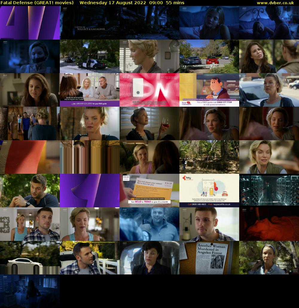 Fatal Defense (GREAT! movies) Wednesday 17 August 2022 09:00 - 09:55