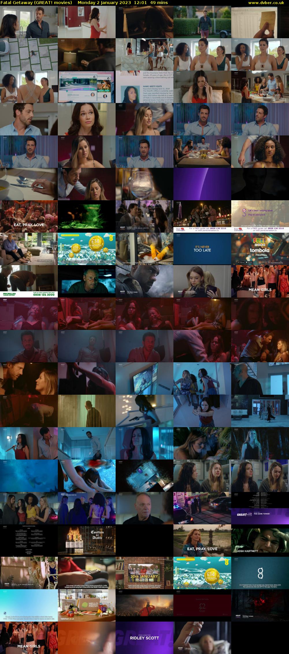 Fatal Getaway (GREAT! movies) Monday 2 January 2023 12:01 - 12:50