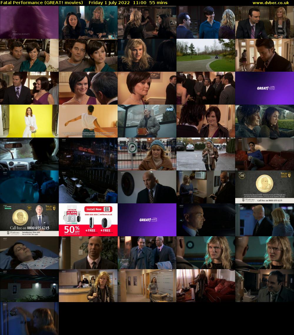Fatal Performance (GREAT! movies) Friday 1 July 2022 11:00 - 11:55