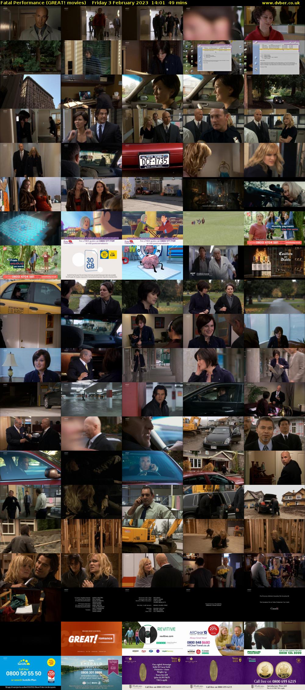 Fatal Performance (GREAT! movies) Friday 3 February 2023 14:01 - 14:50