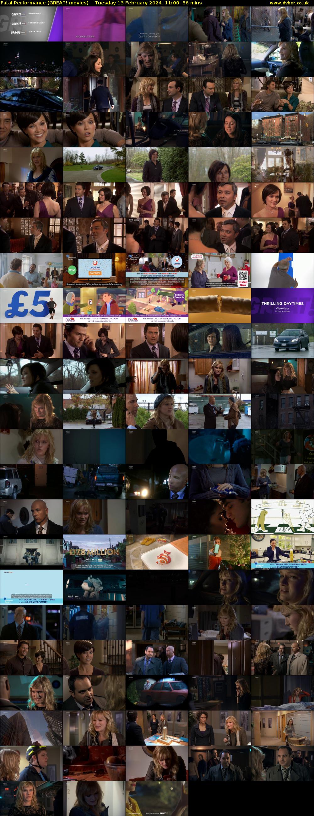 Fatal Performance (GREAT! movies) Tuesday 13 February 2024 11:00 - 11:56