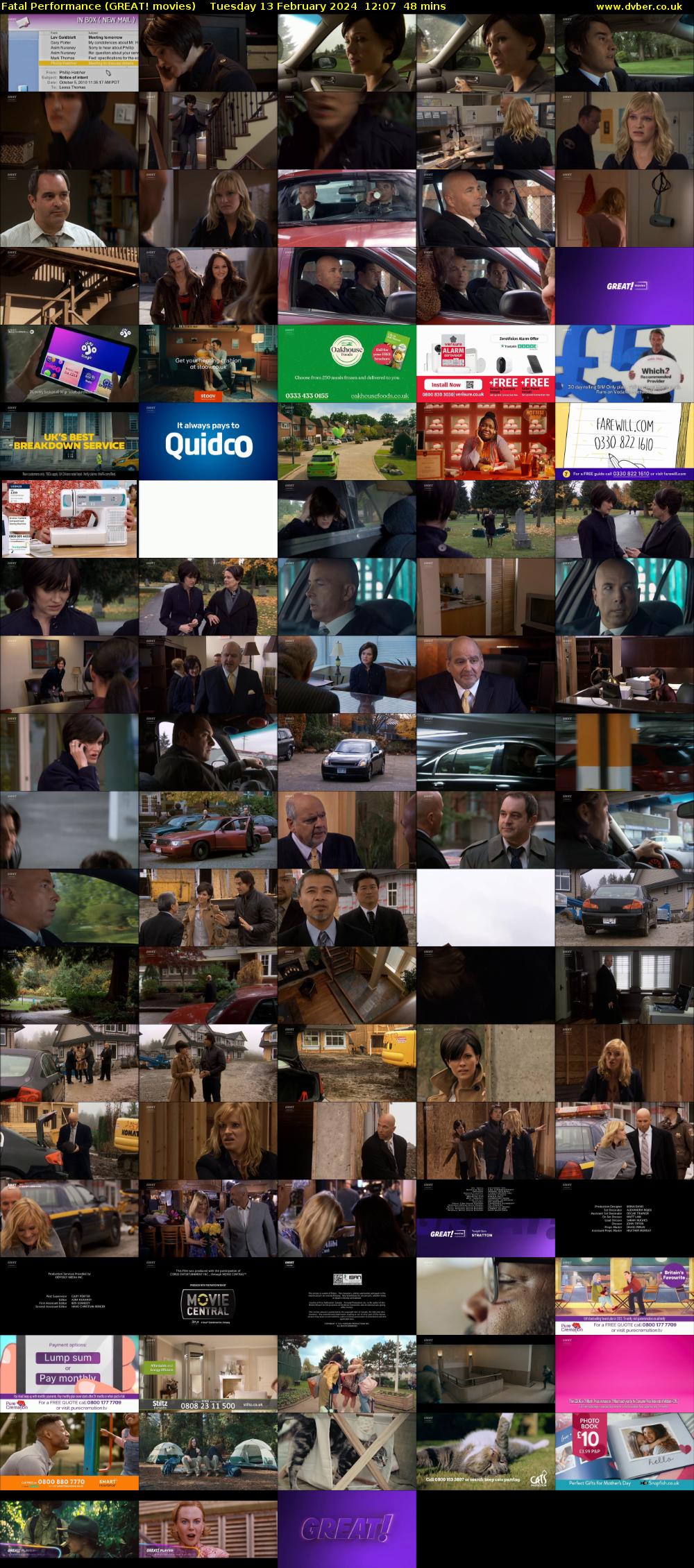 Fatal Performance (GREAT! movies) Tuesday 13 February 2024 12:07 - 12:55