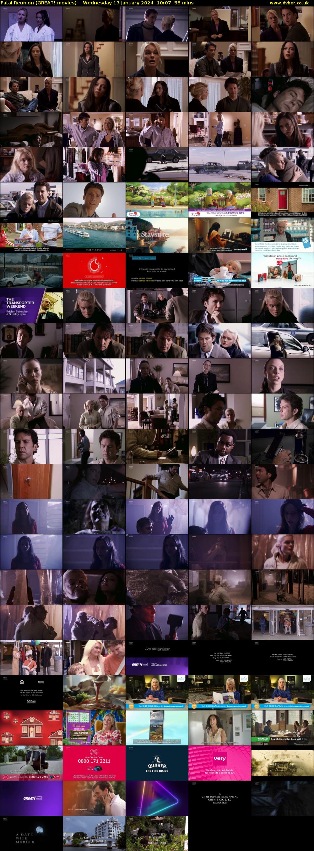 Fatal Reunion (GREAT! movies) Wednesday 17 January 2024 10:07 - 11:05