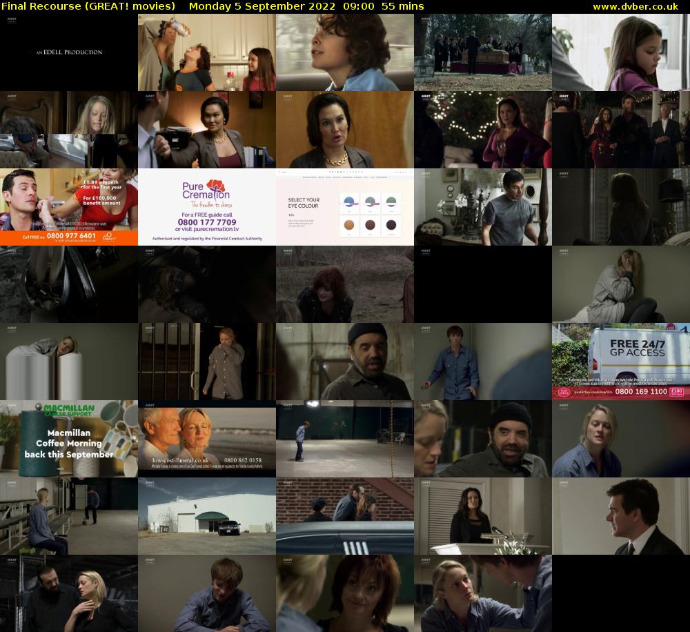 Final Recourse (GREAT! movies) Monday 5 September 2022 09:00 - 09:55