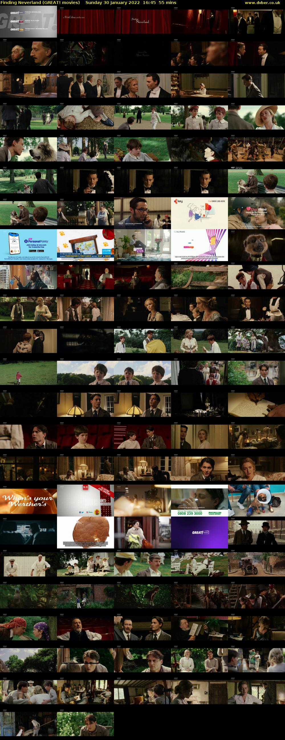 Finding Neverland (GREAT! movies) Sunday 30 January 2022 16:45 - 17:40