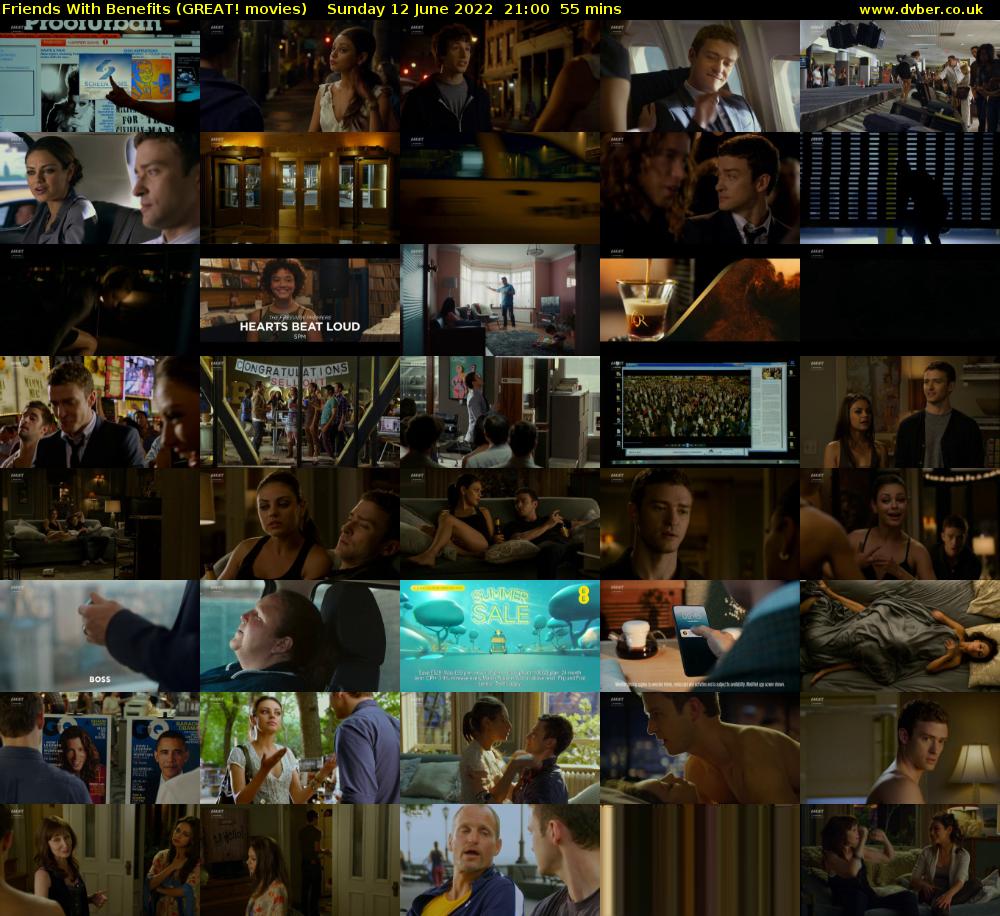 Friends With Benefits (GREAT! movies) Sunday 12 June 2022 21:00 - 21:55