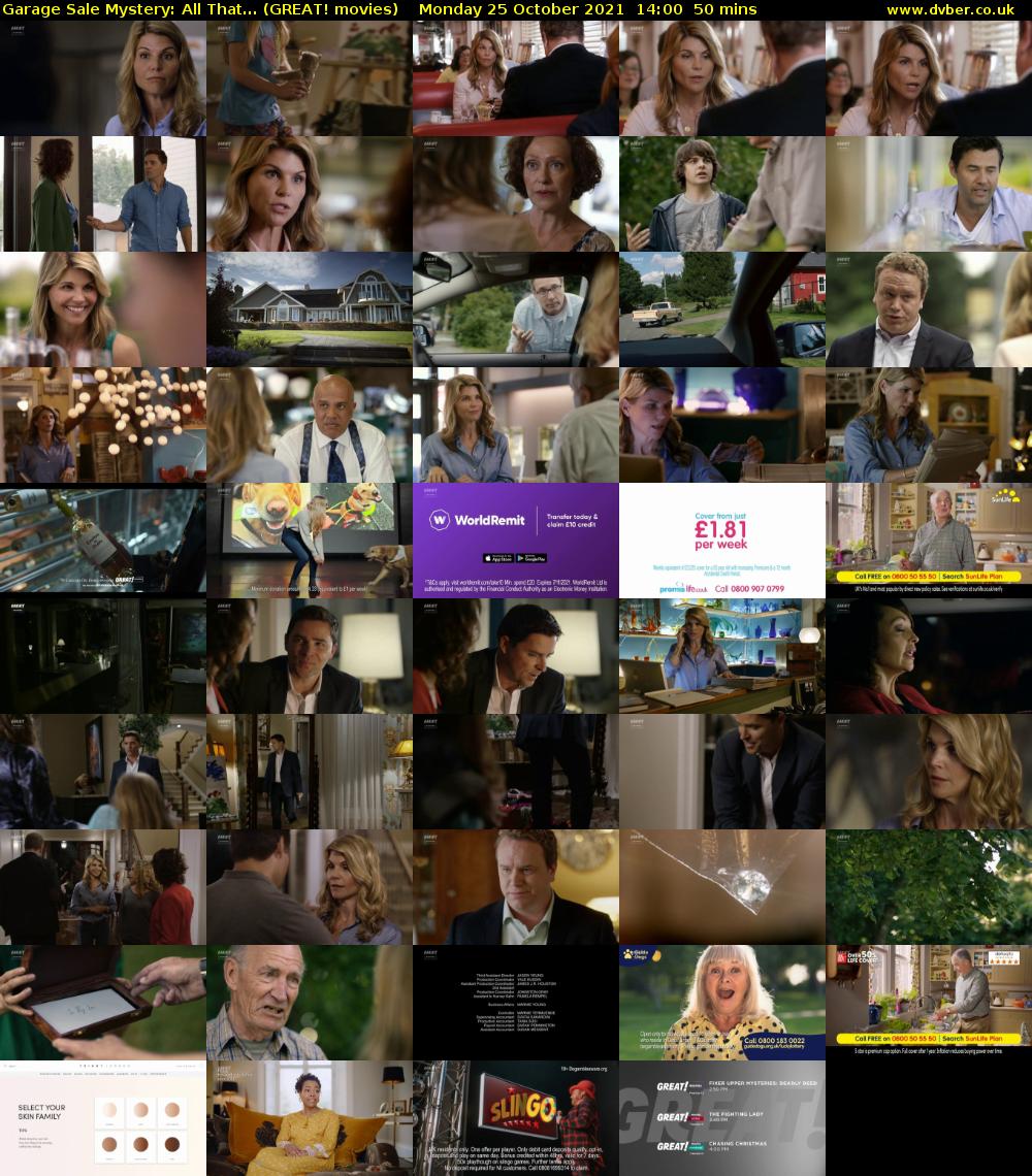Garage Sale Mystery: All That... (GREAT! movies) Monday 25 October 2021 14:00 - 14:50