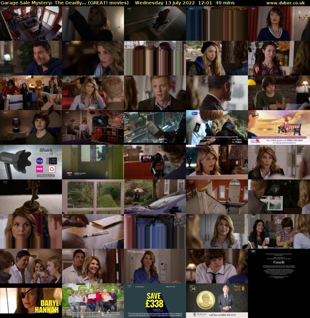 Garage Sale Mystery: The Deadly... (GREAT! movies) Wednesday 13 July 2022 12:01 - 12:50