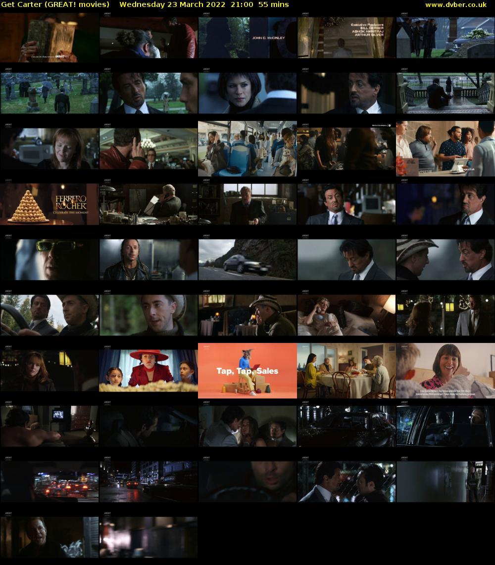 Get Carter (GREAT! movies) Wednesday 23 March 2022 21:00 - 21:55