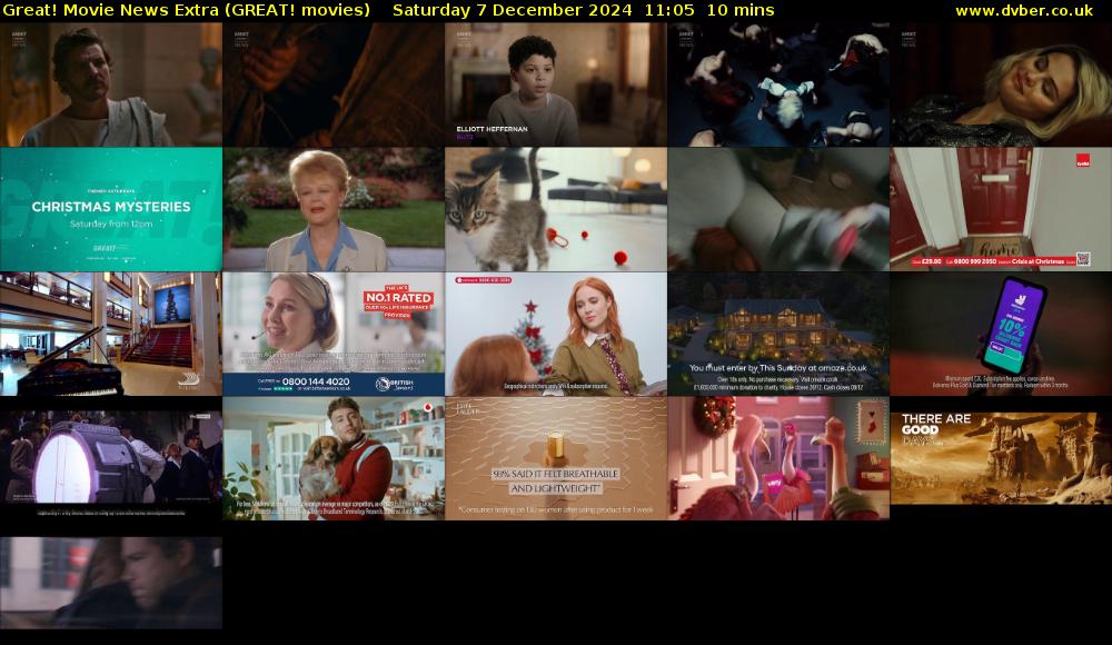 Great! Movie News Extra (GREAT! movies) Saturday 7 December 2024 11:05 - 11:15