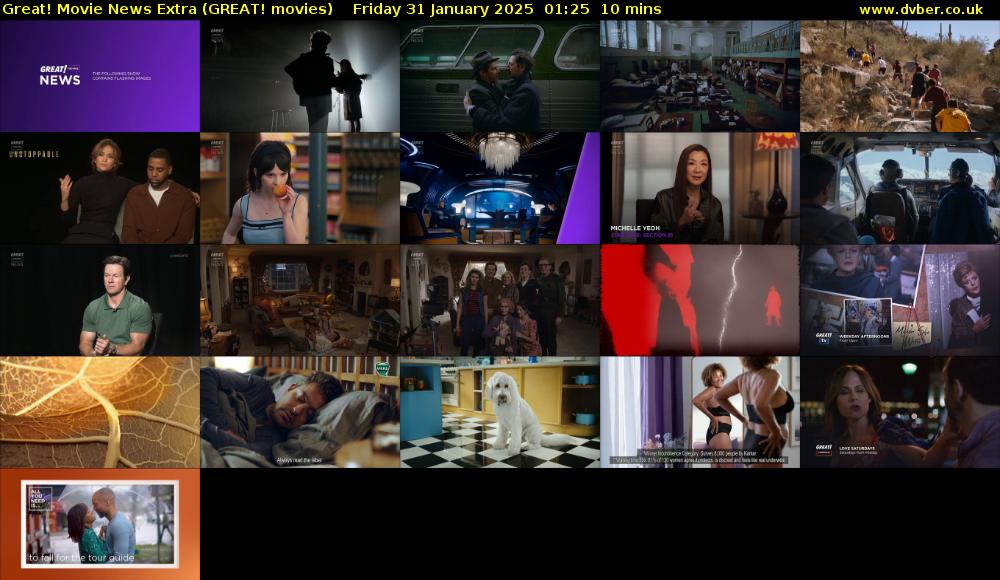 Great! Movie News Extra (GREAT! movies) Friday 31 January 2025 01:25 - 01:35