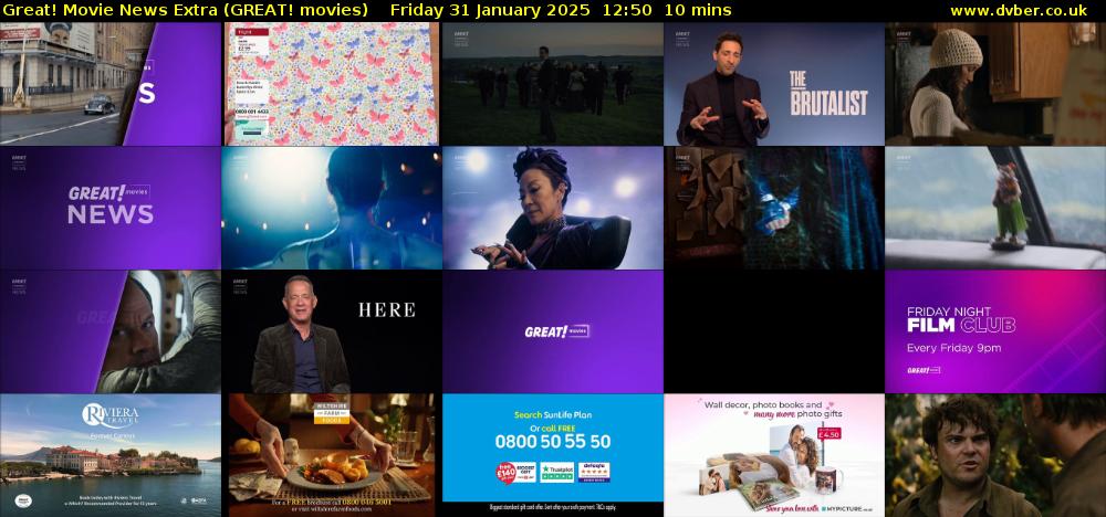 Great! Movie News Extra (GREAT! movies) Friday 31 January 2025 12:50 - 13:00