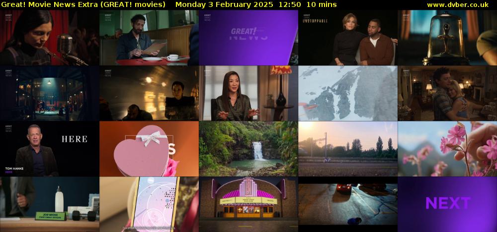 Great! Movie News Extra (GREAT! movies) Monday 3 February 2025 12:50 - 13:00