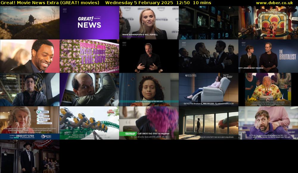 Great! Movie News Extra (GREAT! movies) Wednesday 5 February 2025 12:50 - 13:00
