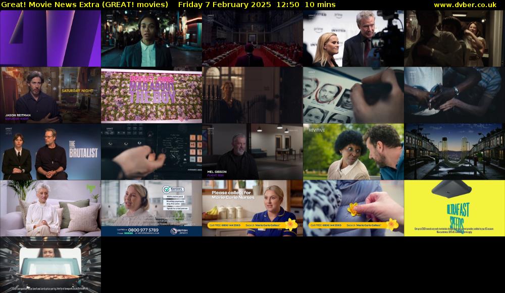 Great! Movie News Extra (GREAT! movies) Friday 7 February 2025 12:50 - 13:00