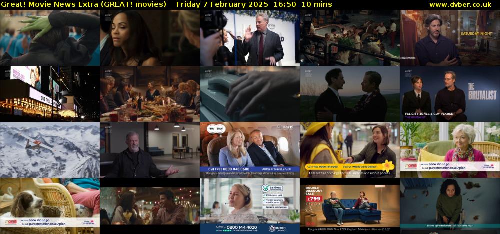 Great! Movie News Extra (GREAT! movies) Friday 7 February 2025 16:50 - 17:00