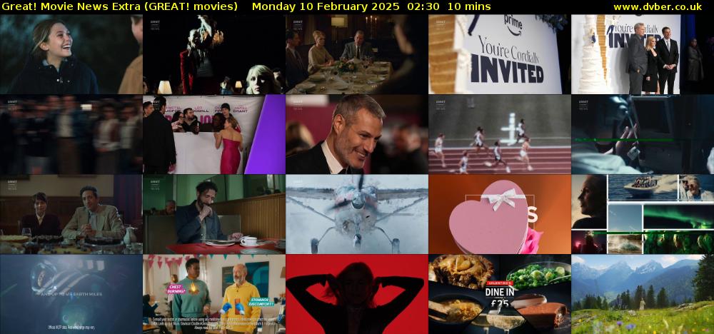 Great! Movie News Extra (GREAT! movies) Monday 10 February 2025 02:30 - 02:40