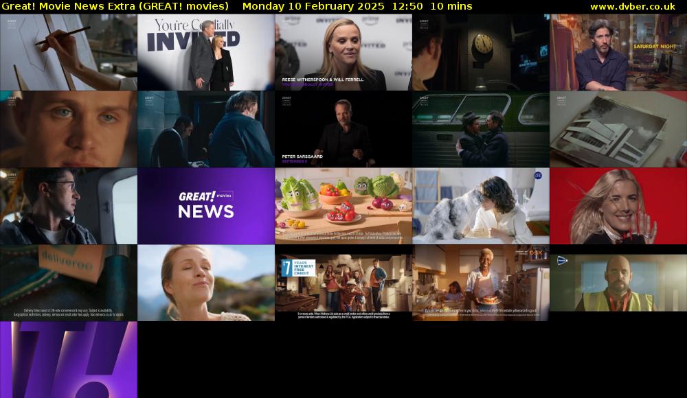 Great! Movie News Extra (GREAT! movies) Monday 10 February 2025 12:50 - 13:00