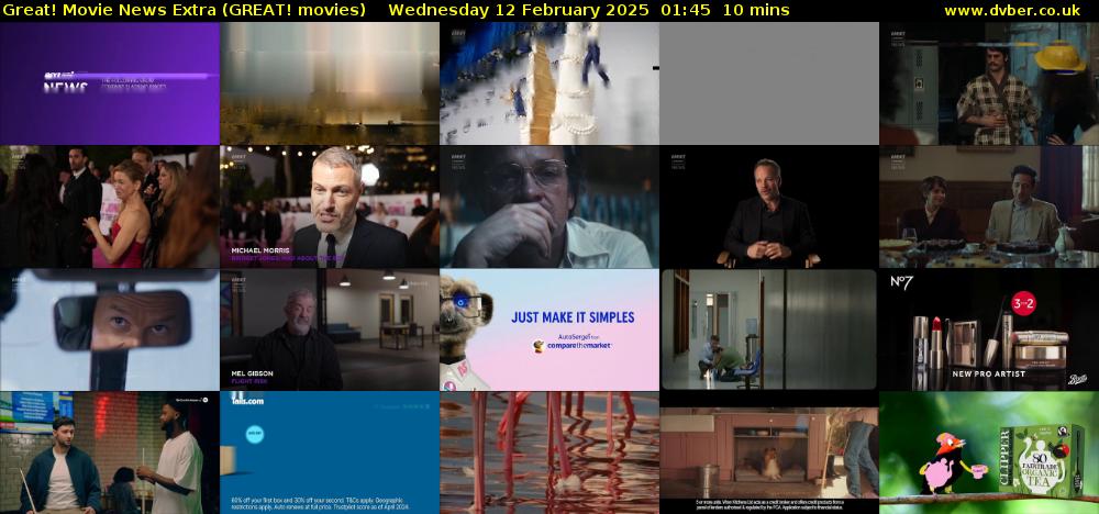 Great! Movie News Extra (GREAT! movies) Wednesday 12 February 2025 01:45 - 01:55