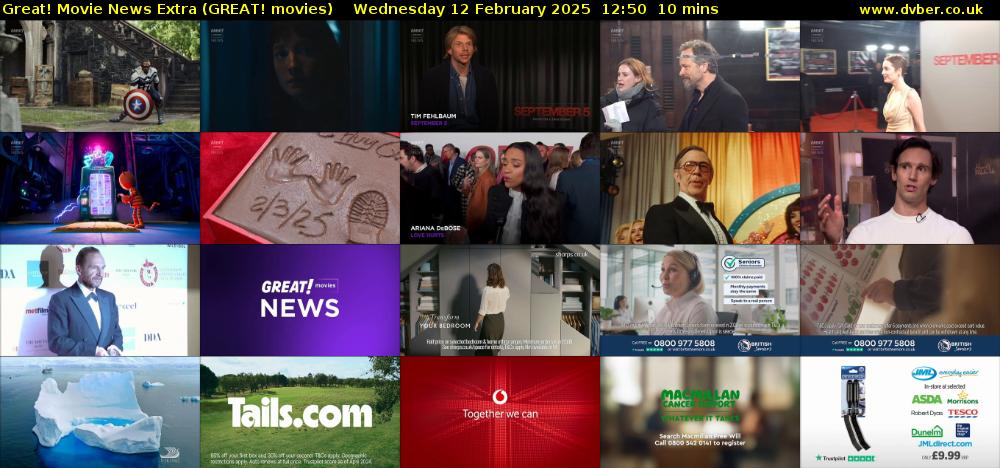 Great! Movie News Extra (GREAT! movies) Wednesday 12 February 2025 12:50 - 13:00