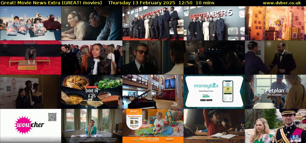 Great! Movie News Extra (GREAT! movies) Thursday 13 February 2025 12:50 - 13:00