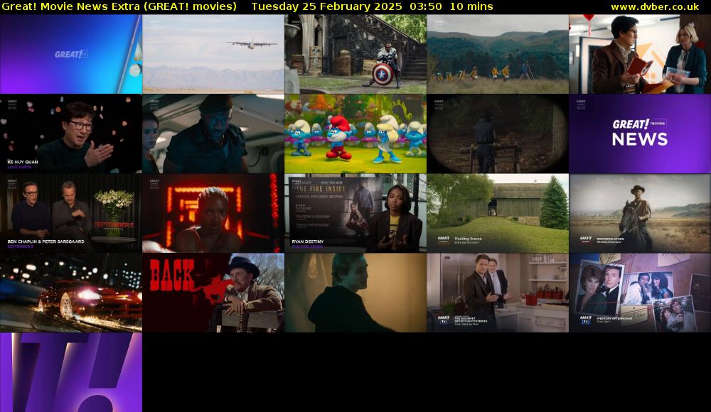 Great! Movie News Extra (GREAT! movies) Tuesday 25 February 2025 03:50 - 04:00