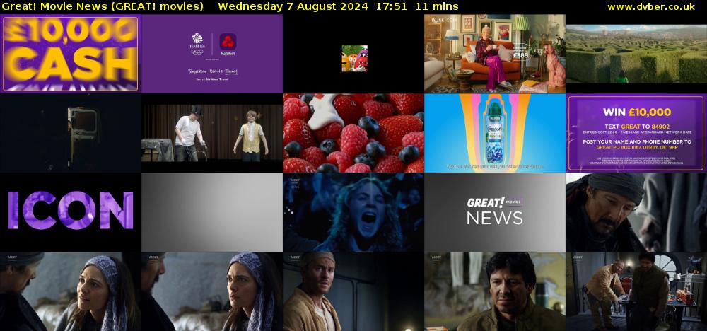 Great! Movie News (GREAT! movies) Wednesday 7 August 2024 17:51 - 18:02