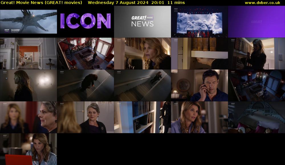Great! Movie News (GREAT! movies) Wednesday 7 August 2024 20:01 - 20:12