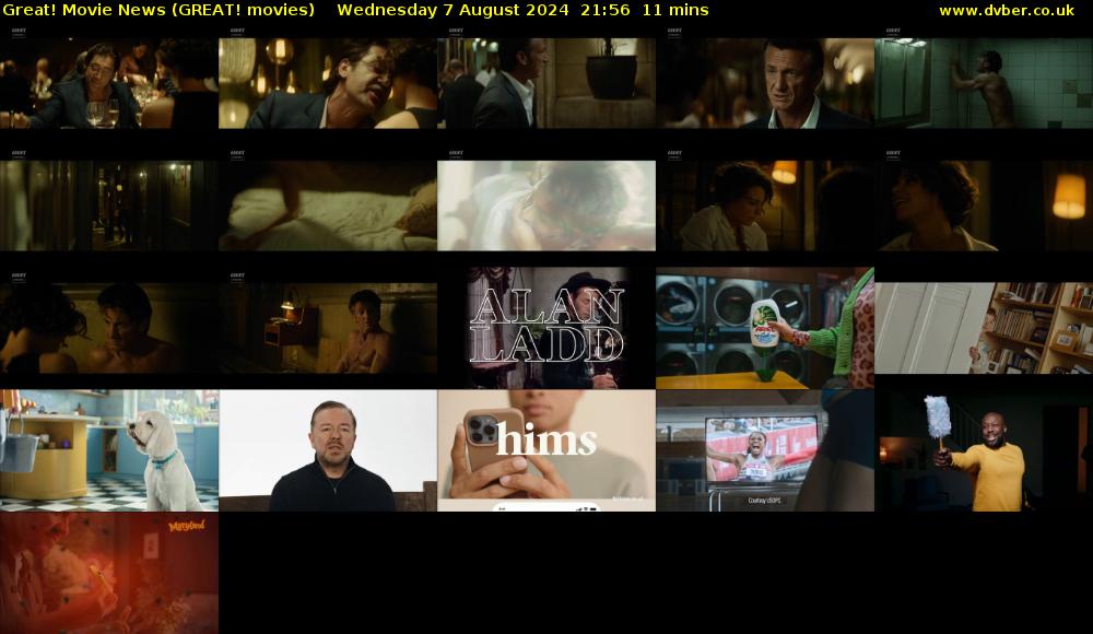 Great! Movie News (GREAT! movies) Wednesday 7 August 2024 21:56 - 22:07