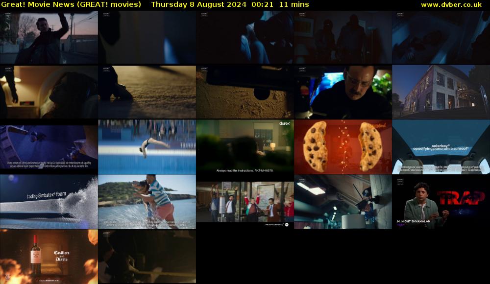 Great! Movie News (GREAT! movies) Thursday 8 August 2024 00:21 - 00:32