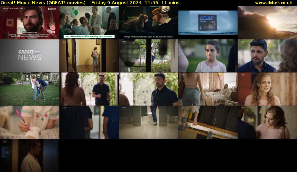 Great! Movie News (GREAT! movies) Friday 9 August 2024 11:56 - 12:07